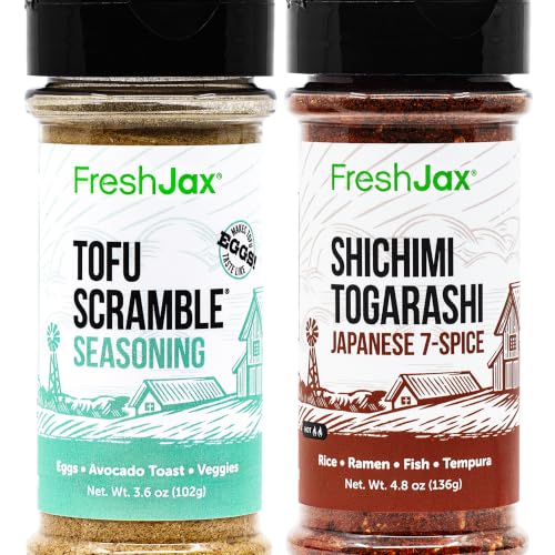 Vegan Spice Set: FreshJax Tofu Scramble Mix and Shichimi Togarashi Japanese Seven Spice Bundle – Global Umami Spice Pack and Asian Stir-Fry Seasoning Blend for Healthy Cooking image 4