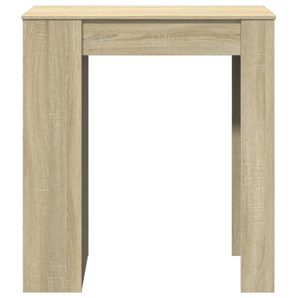 Bartisch Mit Regal Sonoma-Eiche 95x47x103,5 cm Holzwerkstoff | 3 Fächer Barregal, Pflegeleicht, Feuchtes Tuch Reinigung, Stabil Und Langlebig