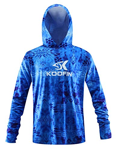 Performance Fishing Hoodie Long Sleeve Hooded Sunblock Shirt Outdoor UPF50 Dry Fit Quick-Dry