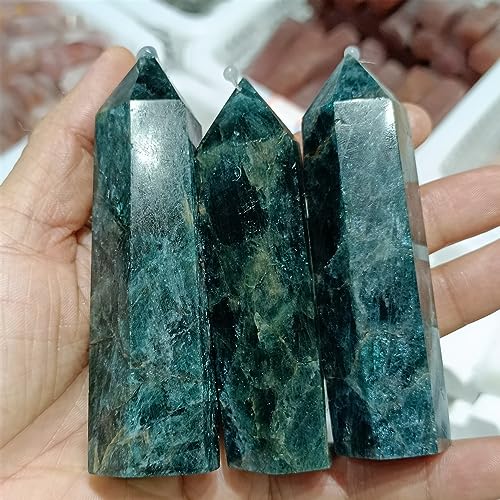 Apatita verde mineral en formato de columna pequeña para decoracion 5