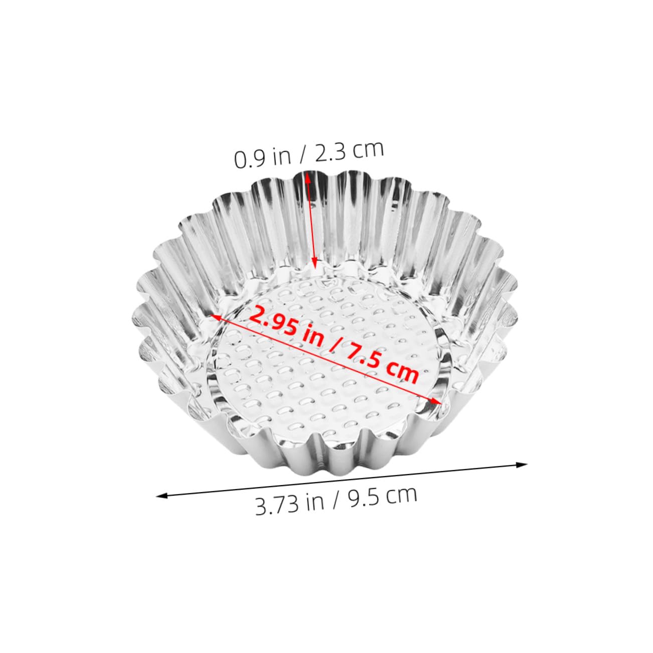 SOLUSTRE 30 Stück Teiliges Mini Kuchen Backform aus Edelstahl Runde Förmchen mit Dekorativem Geriffeltem Rand Stabile Kuchen Muffinformen zum Backen von Törtchen Muffins und Gebäck