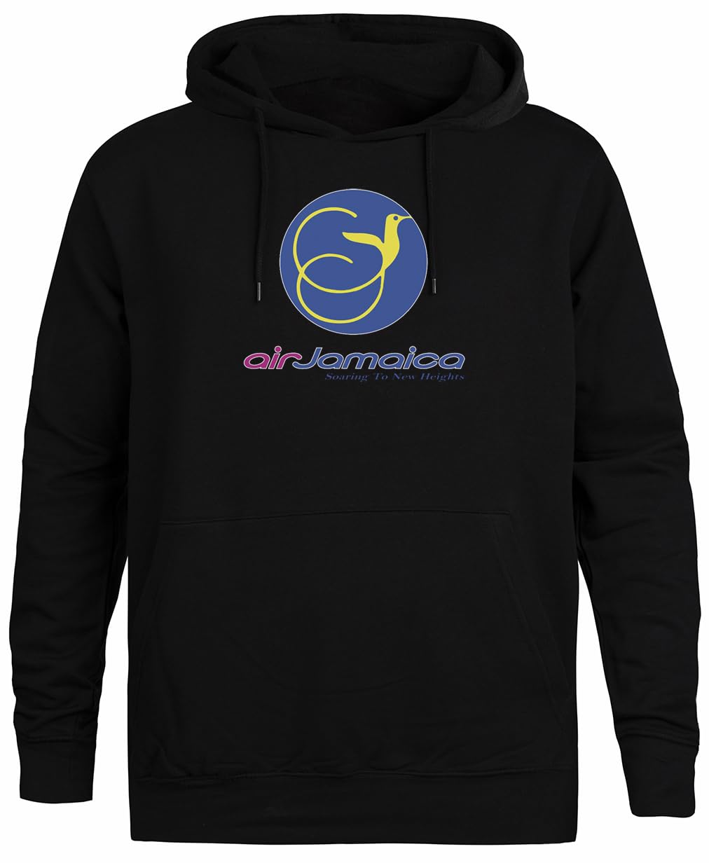 Air Jamaica Felpa con Cappuccio Unisex con Cappuccio Nero