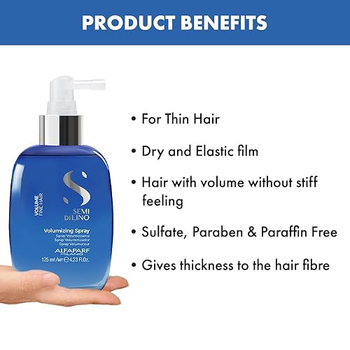 Miniatura 3 de Alfaparf Milano Semi di Lino - Spray de volumen sin enjuague – Tratamiento capilar antiencrespamiento sin enjuague para mayor volumen, cuerpo y