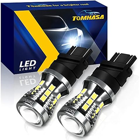 Tomhasa 3157 LED Bulbs for Backup Reverse Light, 6000K Bright White 3056 3156 3057 4157 LED Replacement Bulbs for Backup Reverse Lights, Turn Signal Lights, Brake Blinker Lights,Pack of 2 Cover