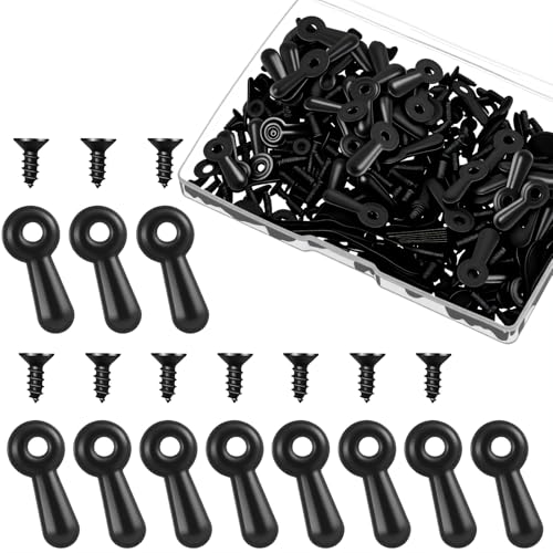 Image of Oruola 200pcs Picture Frame Clips, Picture Framing Supplies, Picture Frame Tabs with 200 Screws, Black Picture Frame Hardware Backing Clips for Hold Photos, Paintings & Posters, Hanging Crafts