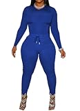 Womens 2 Piece Outfits Tracksuits Long Sleeve Tunic Tops Bodycon High Waist Leggings Pants