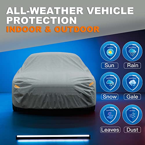 Image of Kayme Heavy Duty Car Cover Custom Fit Chevrolet Chevy Camaro ZL1 SS Z28 LT LE LS (1982-2025), Waterproof All Weather for Automobiles, Full Exterior Covers Sun Rain UV Protection.