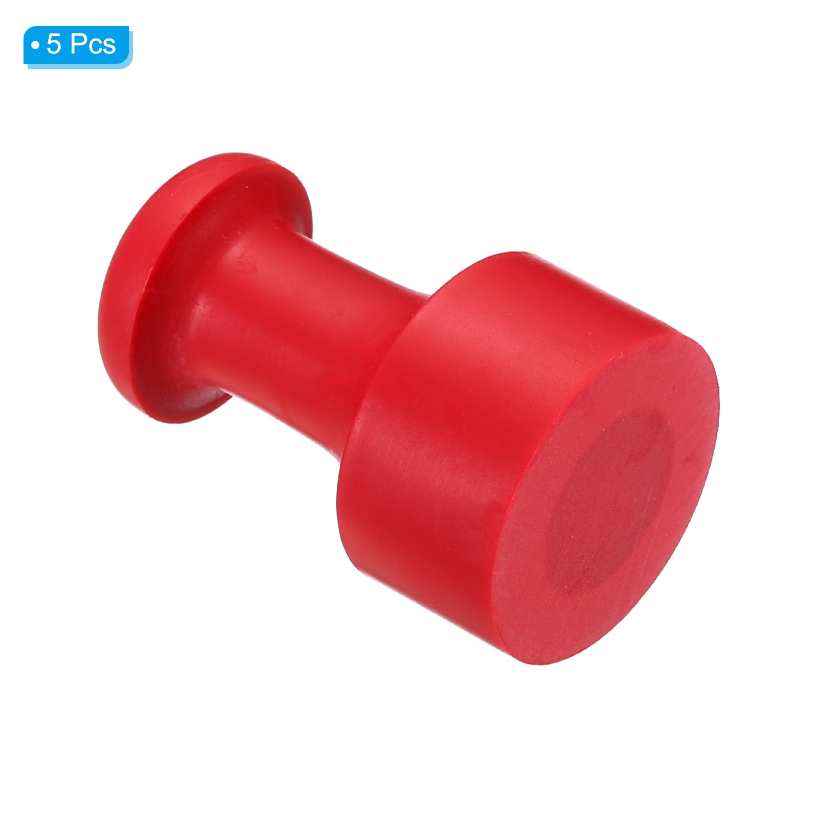 PATIKIL 30mm Stamp Rubber Round Handle, 5 Pack Rubber Knobs Stamp Mounts Drawer Pulls for Stamp Making DIY Crafting Scrapbooking Red - Image 3