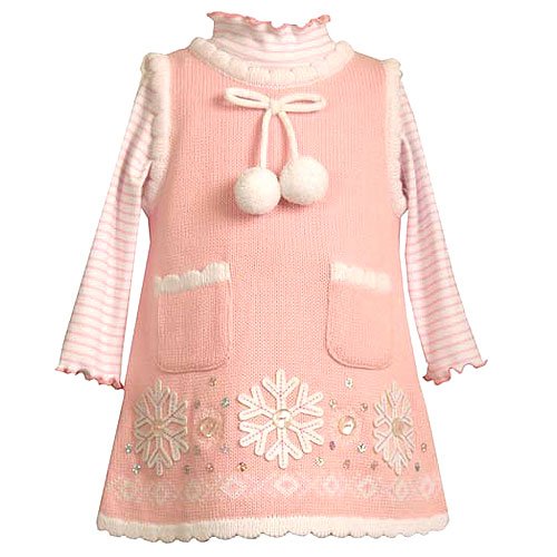 Buy Bonnie Jean Little Girls' Sweater Knit Jumper Set,Pink,4 at Amazon.in
