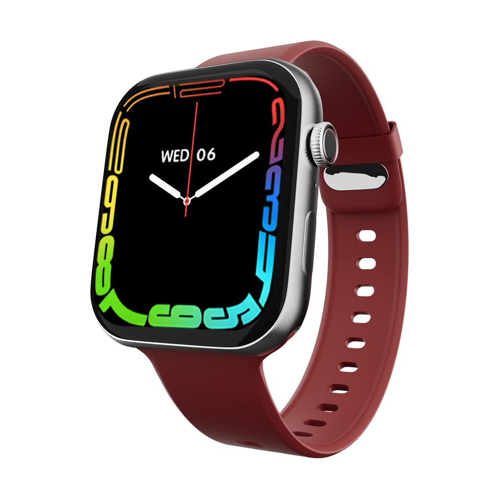 (Refurbished) SENS EDYSON 3 PRO with 1.85 Display, BT Calling, Wireless Charging & 200 + Watch Faces Smart Watch (Intense Red)