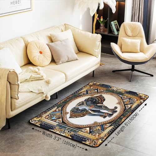 Tapete decorativo con estampado bohemio de elefantes 3x5 miniatura 2