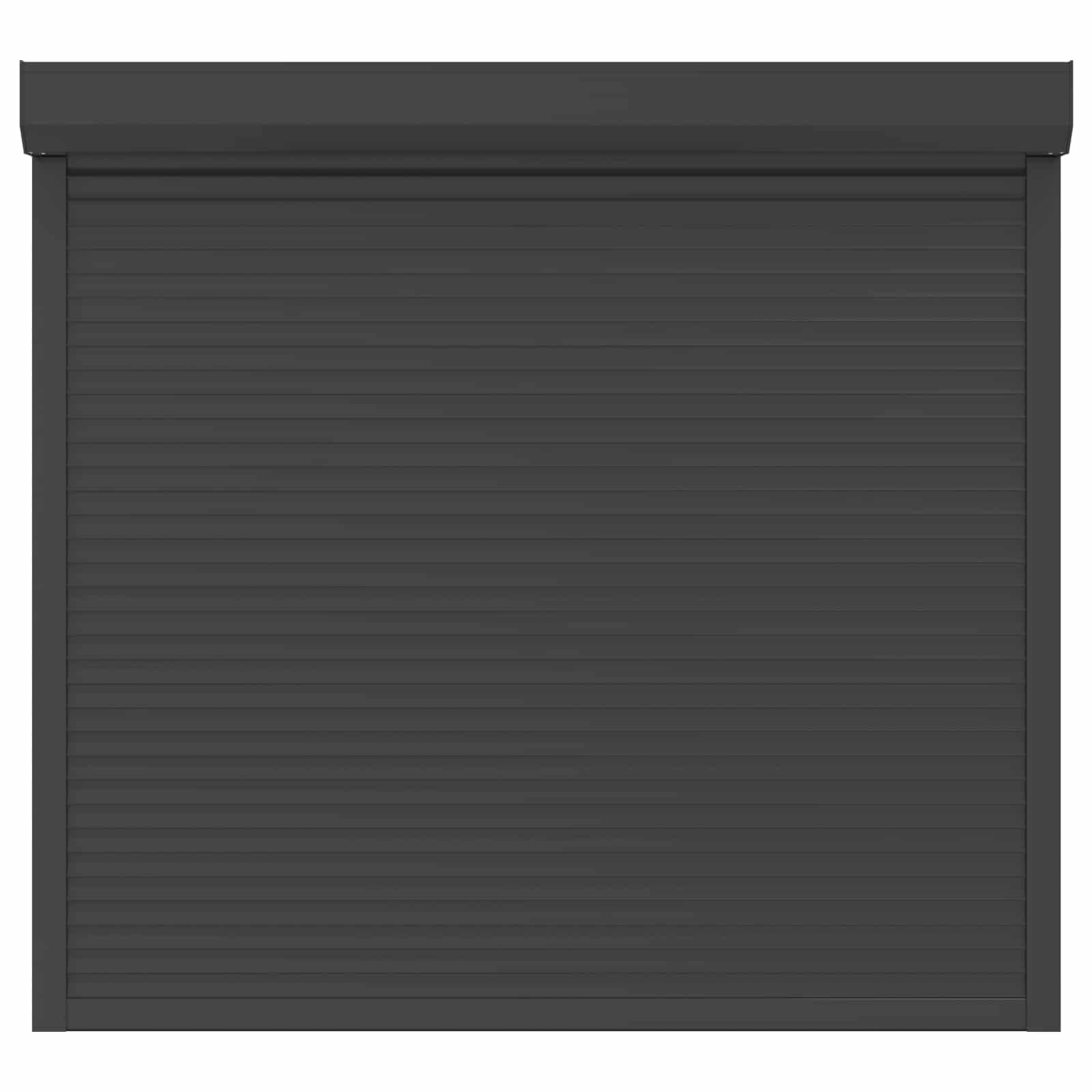 Volet roulant anthracite 160 x 150 cm en aluminium polyuréthane volet de fenêtre volet vénitien à lamelles pour façade extérieur intérieur brise-vue protection solaire