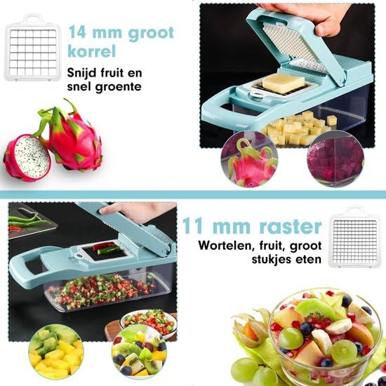 Coupe-légumes multifonction mandoline 15 pièces pour des découpes rapides sans effort - 3