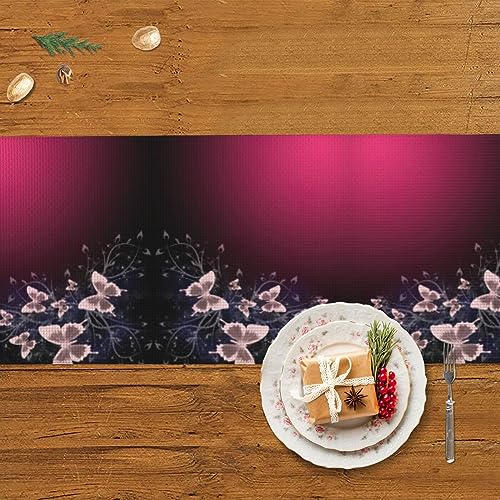 Chemin de table macramé déco de mariage bohème nappe avec pompons fait main