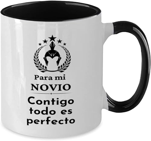 Miniatura 2 de Para mi novio, Amor todo es perfecto, regalo para hombre o mujer, taza para hombres o mujeres - Taza de tono negro