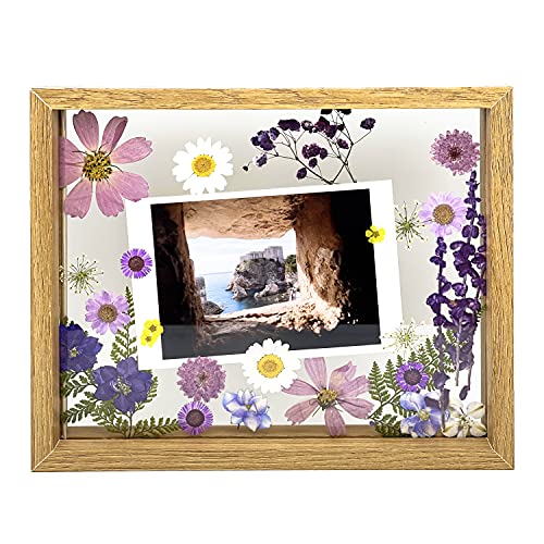 Set of DIY Conjunto de Flores Prensadas secas marco de la foto,DIY prensada flores,Flores Prensadas Mixtas,marco flores secas,DIY Calendario de escritorio,planta Espécimen,DIY Decoraciones Cover