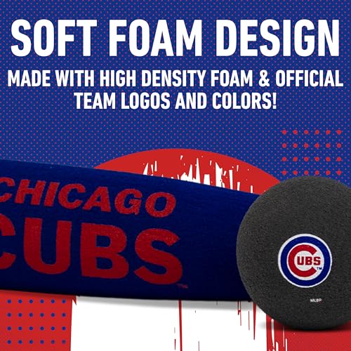 Image of MLB Chicago Cubs Team Jumbo Foam Bat and Ball Set, 21-Inch, Blue