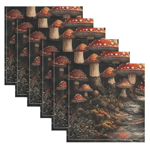 Set de 4 servilletas de tela cuadradas multicolor 50.8x50.8 cm miniatura 6