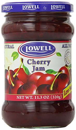 Lowell Foods Cherry Jam Low Sugar, 11.3 Ounce (3 pack)