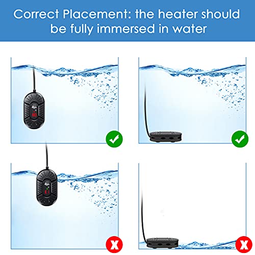 AQQA Small Aquarium Heater 15W/25W/50W/75W/100W Submersible Fish Tank Heater with Intelligent LED Temperature Display… - Image 7