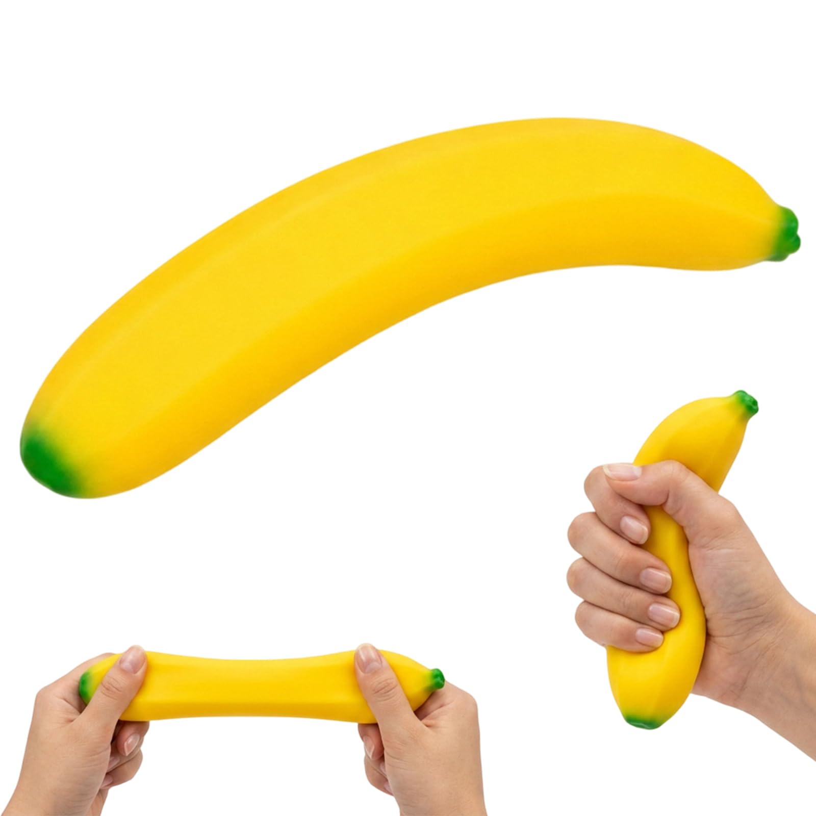 Banana Squishy, Jumbo Squeezy Sensory Toy for Stress Relief and Focus Enhancement, Soft Squishy Banana Design for Office Desk and Travel Use, Durable Material for Daily Relaxation