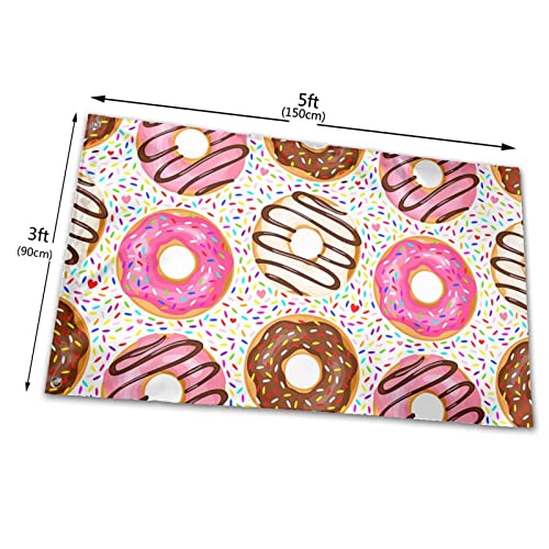 No Applicable QIZI-326A-004 Flag 3X5 Ft Lightweight Windward Garden Flag Decorative Banners Donut Pattern Flag Vivid Color And Fade Proof Flag Weather-Resistant Polyester Flag Large Outdoor Yard Flag Home Decor thumb #2