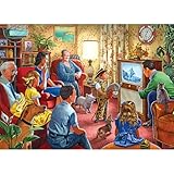 RoseArt - Back to The Past - Family Night Television - 1000 Piece Jigsaw Puzzle for Adults