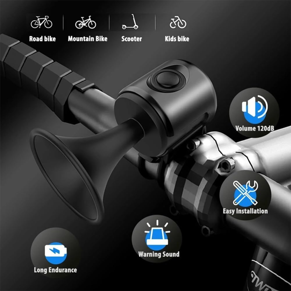 Mini corno elettrico del veicolo, Corno elettrico della bici, Campanello della bici per bambini, Corno della bici per adulti, Accessori per mountain bike Corno elettrico, Campana classica per
