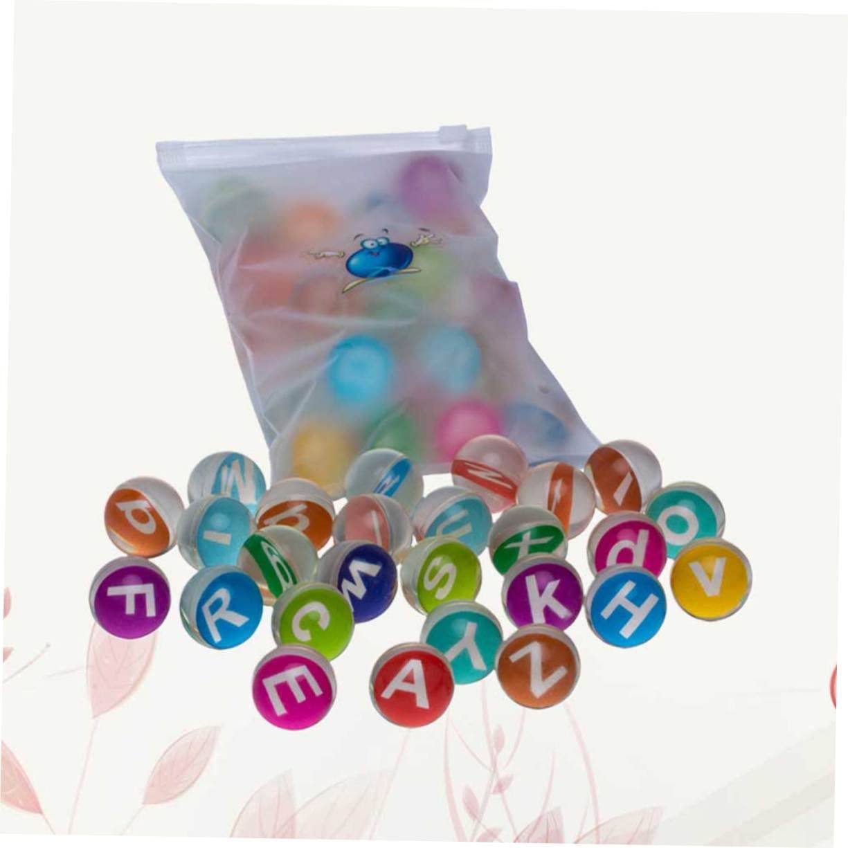 SUPVOX 1Set Alphabet Rubber Jumping Balls Fun for Bouncing and Playtime for Indoor and Outdoor Activities and Engaging Rubber Balls