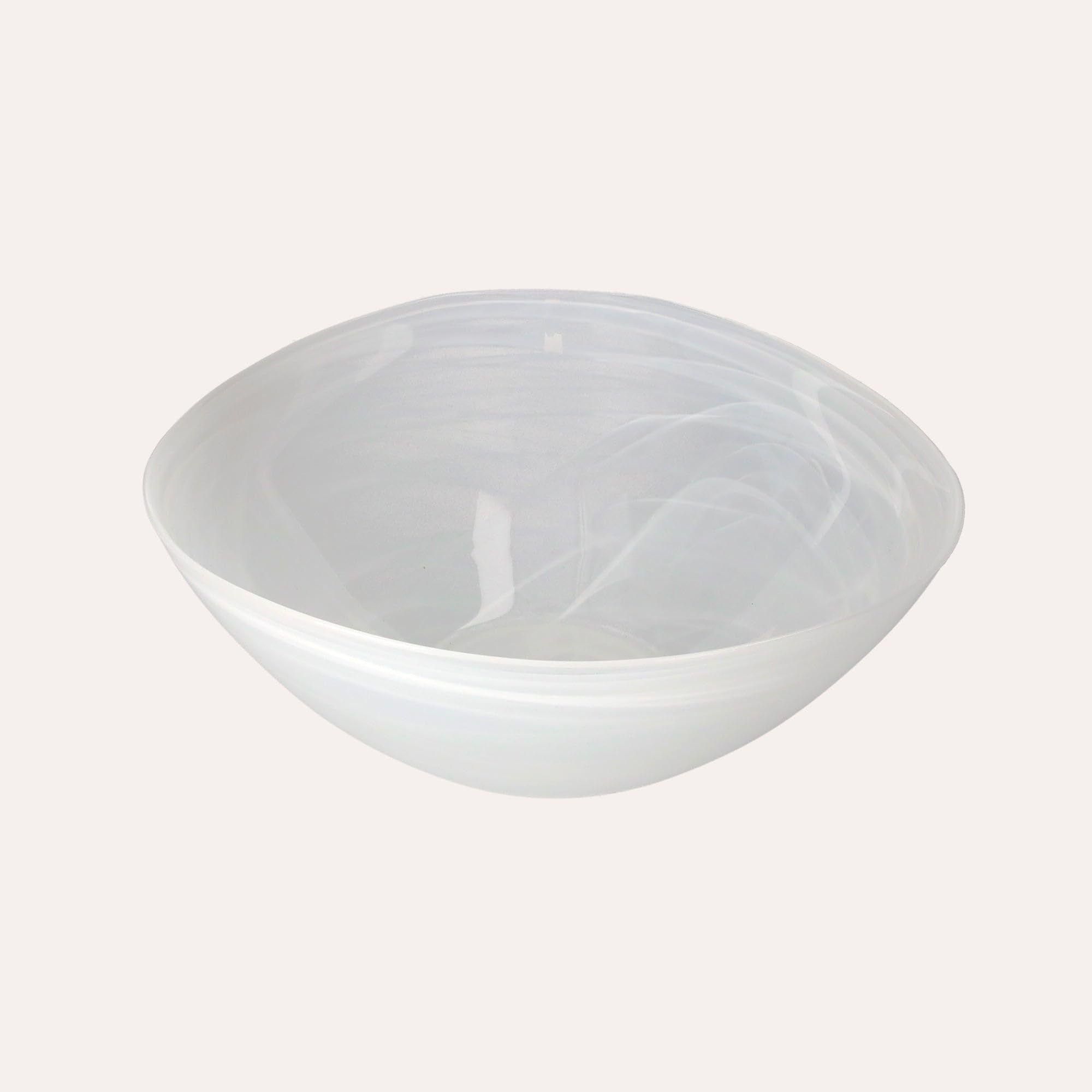 Keyhomestore - Juego de 2 cuencos de alabastro de color blanco y azul océano, diámetros de 30 y 26 cm, ideales como recipientes para alimentos como ensaladas y frutas. Ideal como regalo y ensaladera.