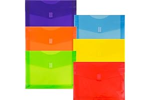 JAM PAPER Plastic Expansion Envelopes with Hook & Loop Closure