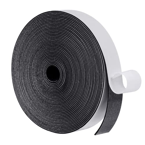 Image of MAGZO Weather Stripping Door Seal, 1 Inch Wide X 1 /16 Inch Thick Adhesive Foam Tape Soundproof Weatherstripping for Windows, 1 Rolls Total 33FT Black