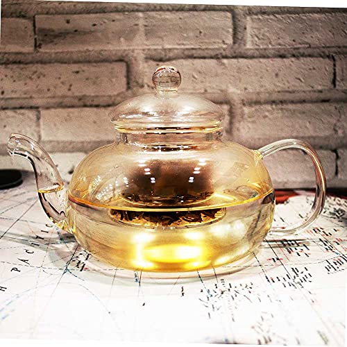 EZ Life Borosilicate Glass Tea Pot with Infuser Cup with Strainer Lid, Tea Kettle, Glass Teapot Kettle Coffee Pot Tea Kettle Cold Water Kettle - Induction Friendly -Transparent... - Image 4