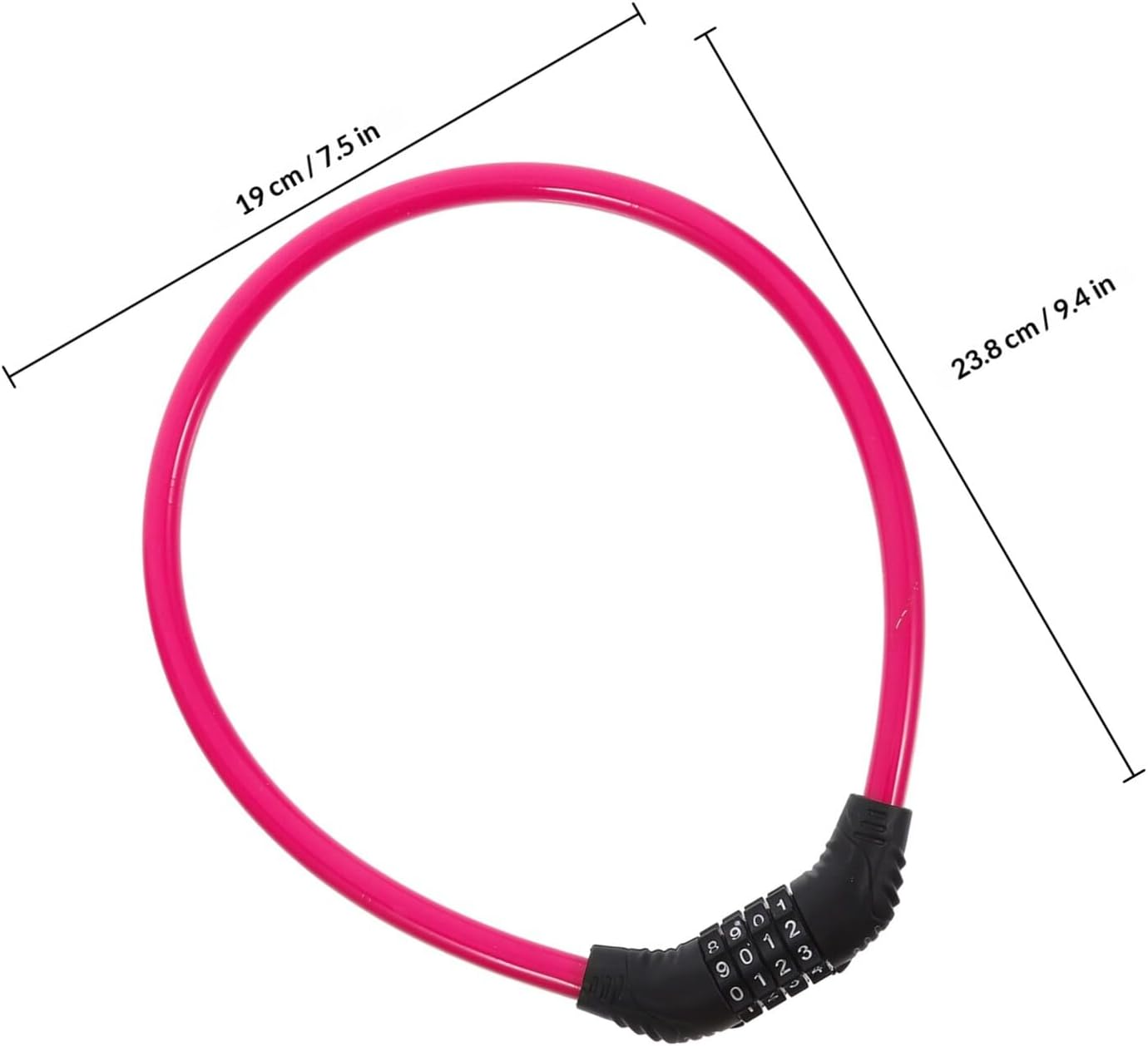 Bike Chain Lock Password Cable Anti-Theft Bike Security Lock Portable Outdoor for Cycling and Scooter Use Pink