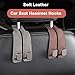Amelity Car Seat Back Storage Hook, Car Purse Hook, Car Seat Hooks for Headrest, Car Hooks for Purses and Bags Cute (Black-2 Pack)