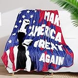 CAGRIKUELI Wearable Blanket Hoodie, Cozy Hoodie Blanket for Men Women with American Flag Design, Birthday Gift for Adults, 75' x 64' Patriotic Throw Blanket Snuggle Wrap Cape