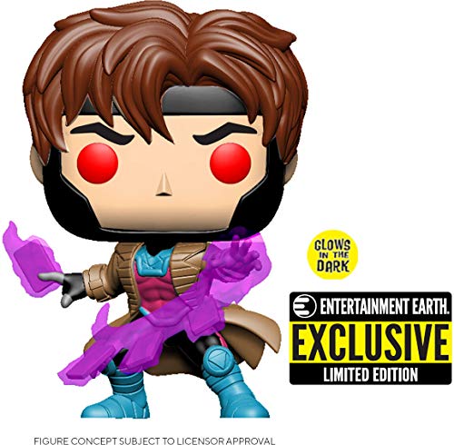 Pop Exclusive X-Men Gambit Glow-in-The-Dark Vinyl Figure