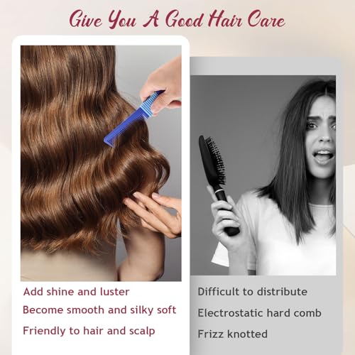 4 Peines para Cabello Rizado con Mango Colorido miniatura 3