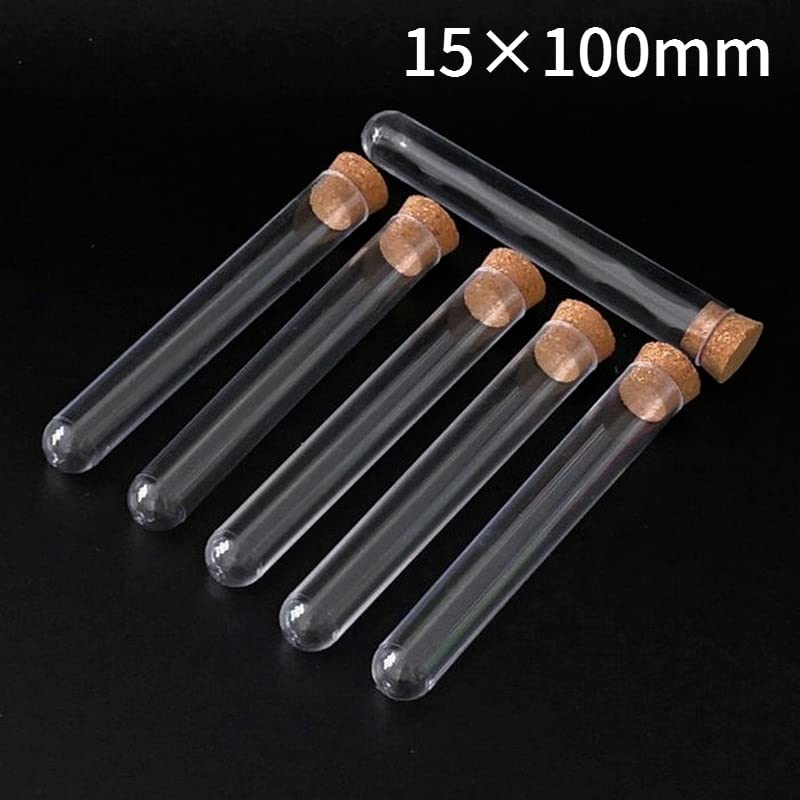 Tube à essai en Plastique de Laboratoire 100 pièces/lot 15x100mm avec liège, matériel de Laboratoire en matériel PC DIA15mm