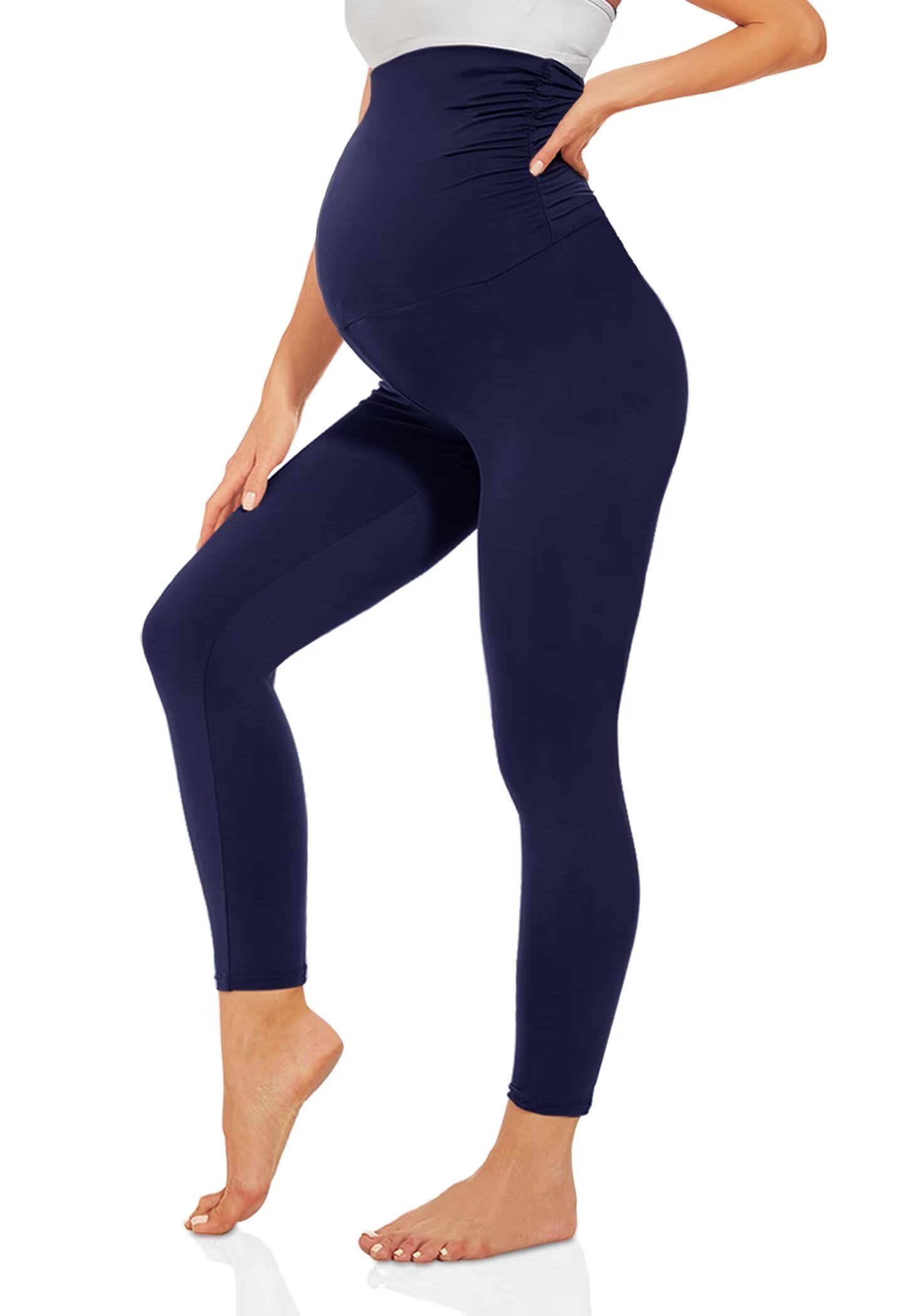 TNNZEET Umstandsleggings High Waist Umstandsmode Damen Umstandshose Schwangerschaft Leggings Lang für Yoga