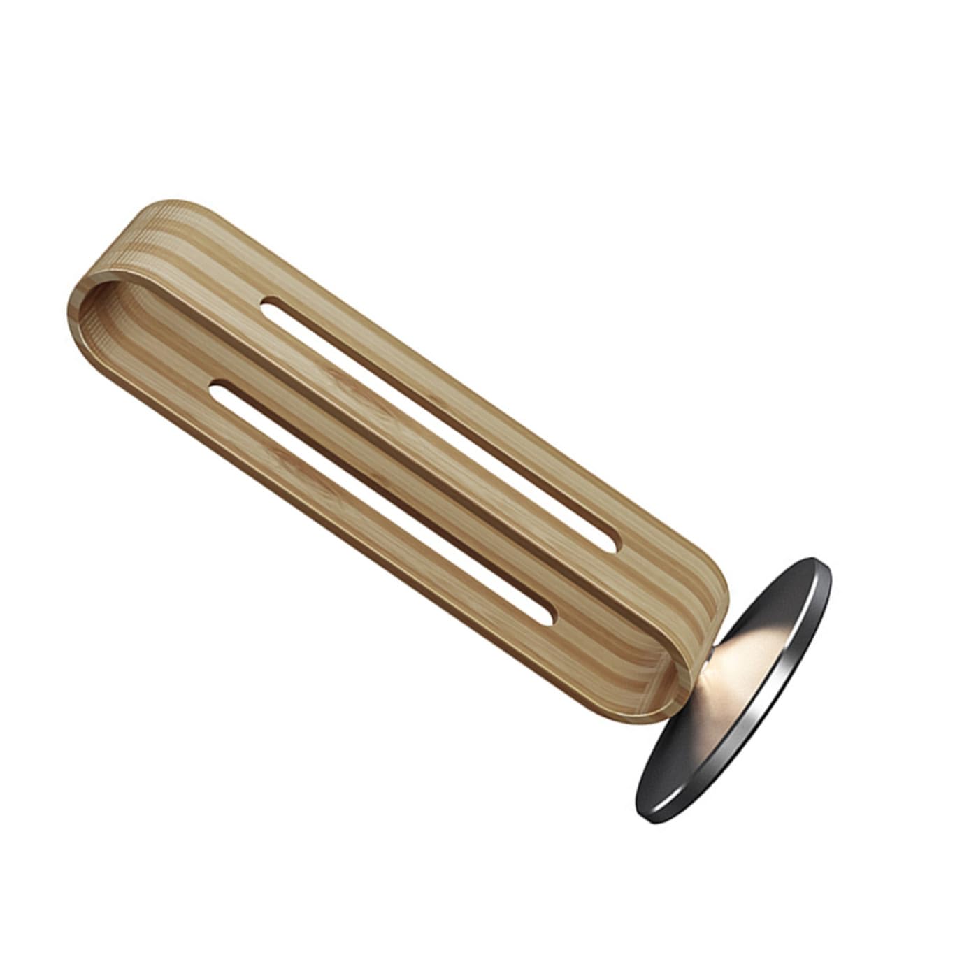 Hemobllo Supporto per Cuffie da Tavolo in Bambù, Espositore Stabile | Lega di Alluminio e Silicone, Struttura Anti-graffio, Portata Fino a 3kg