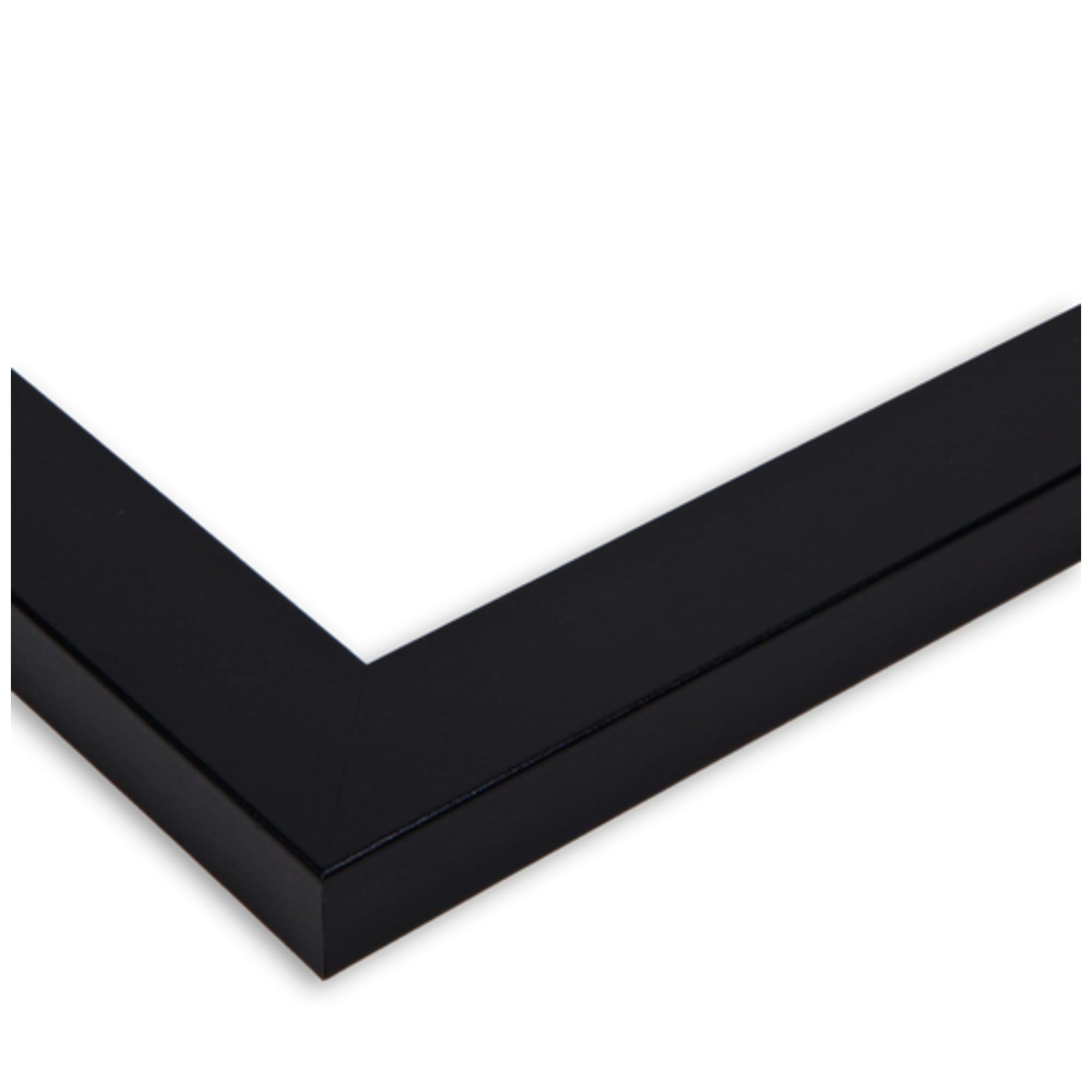 ArtToFrames 60x90 CM / 23.62x35.43 INCH Black Picture Frame, This 1.25 Inch Custom MDF Poster Frame is Soft Black - Comes with Economy Acrylic and Corrugated Backing