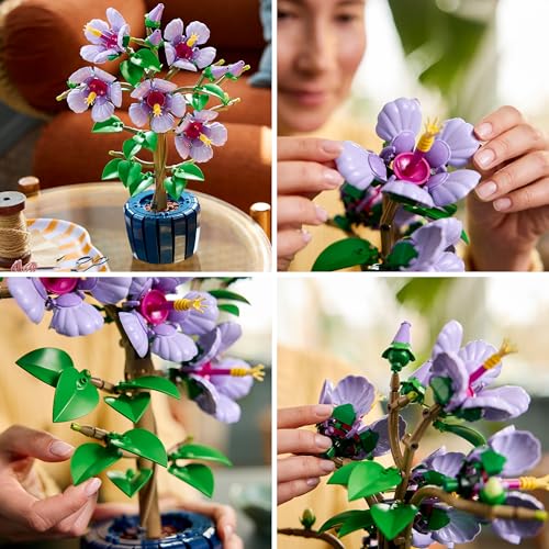 Image of LEGO Botanicals Hibiscus Flower Building Set for Adults 10372