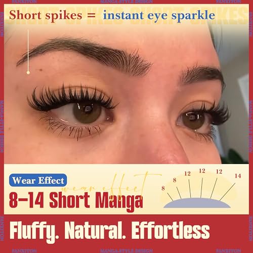 Image of Fairy Lash Clusters with Spikes Eyelash Extensions Wispy Manga Lashes Individual Lashes Extension 8-14mm DIY Soft Eyelash Clusters 144Pcs Lash Clusters Kit DIY at Home by FANXITON