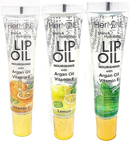 CRISPY BEAUTY HERMINE CLEAR LIP OIL GLOSS 3PCS (VITA-LEM-MINT)