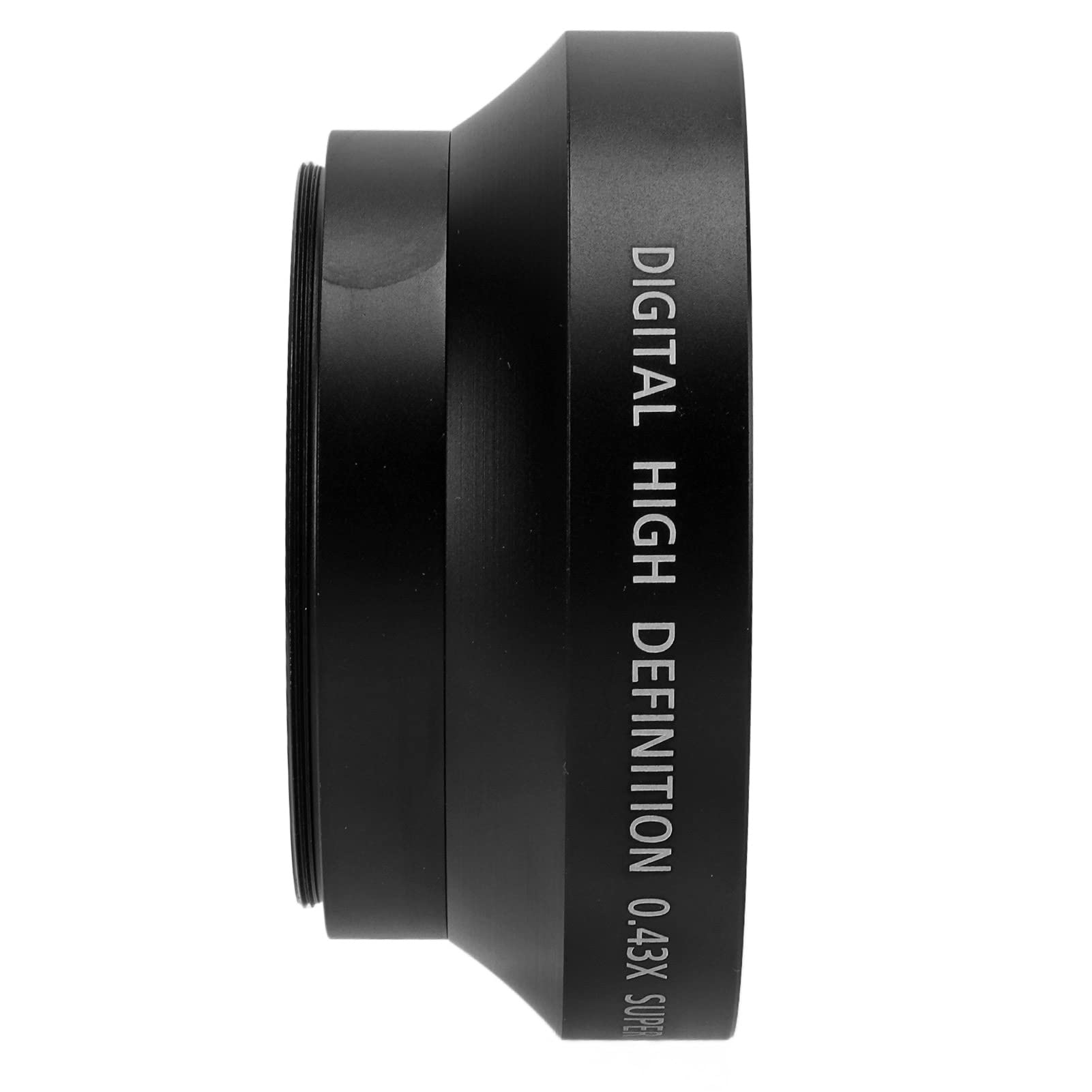 Goshyda Obiettivo Grandangolare, Obiettivo di Conversione Macro Grandangolare Universale in Metallo 0,43x, per Obiettivo della Fotocamera con Diametro del Filtro da 62 Mm