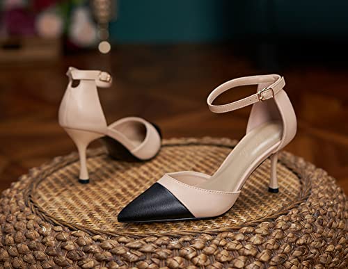 YooPrettyz Women Two Tone Evening Pumps Chic D’Orsay Heels High Heels Pointed Toe Office Or Party High Heels2