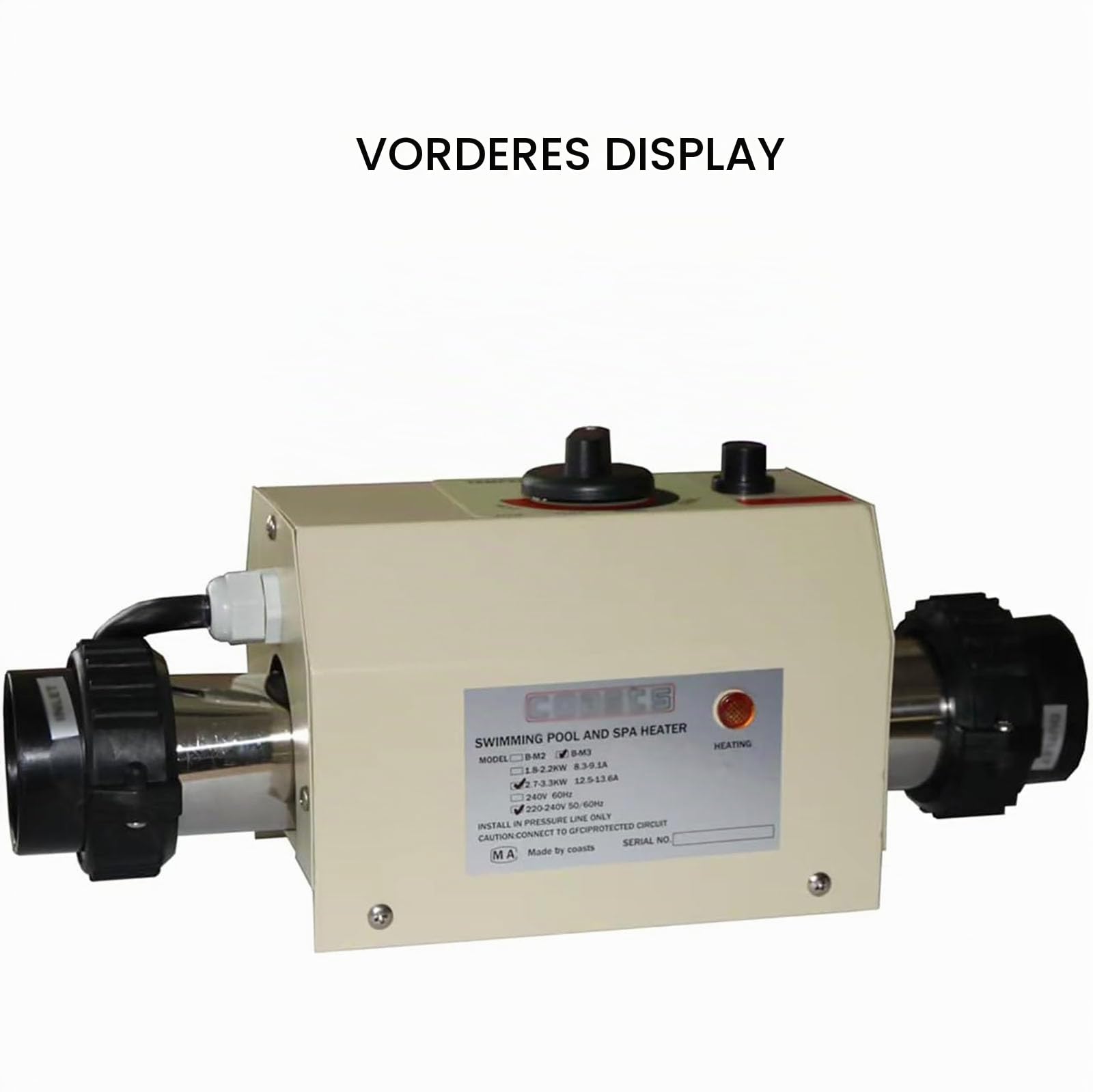 3 KW Elektrischer Schwimmbadheizung, 220 -V -Bad -Whirlpool Thermostat, Automatische Temperaturregelung Mit Einem Thermostat Ausgestattet. Schalten Sie Automatisch Bei Hoher Temperatur Für Massage -Wh