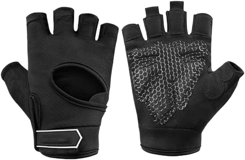 Nylon Gloves Fitness Half Finger Cycling Anti-Slip Weightlifting Horizontal Bar Dumbbell