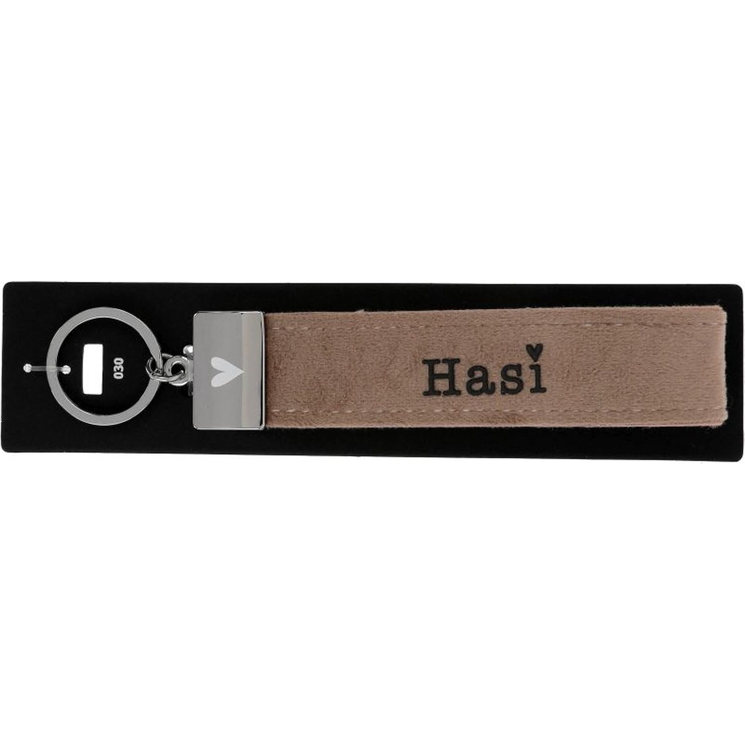 Depesche 004298-030 Felt Loop Keyring, with Engraved Metal end and Iconic Print, Dream Man, Blue, Approx. 18.7 x 4.4 x 1 cm